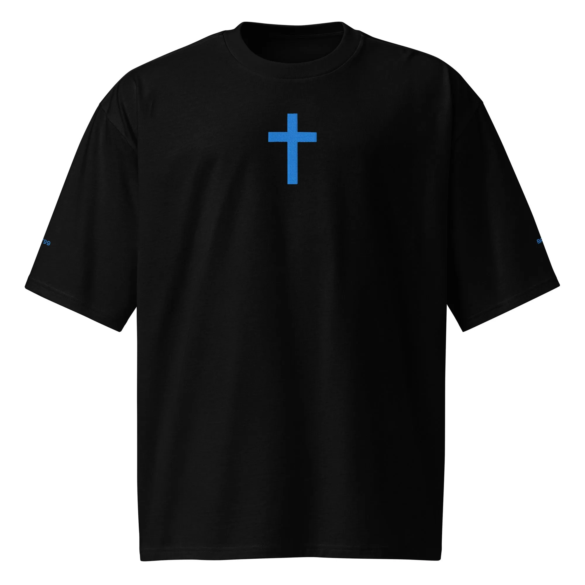 Bask | Blue Cross | Oversized heavyweight t-shirt
