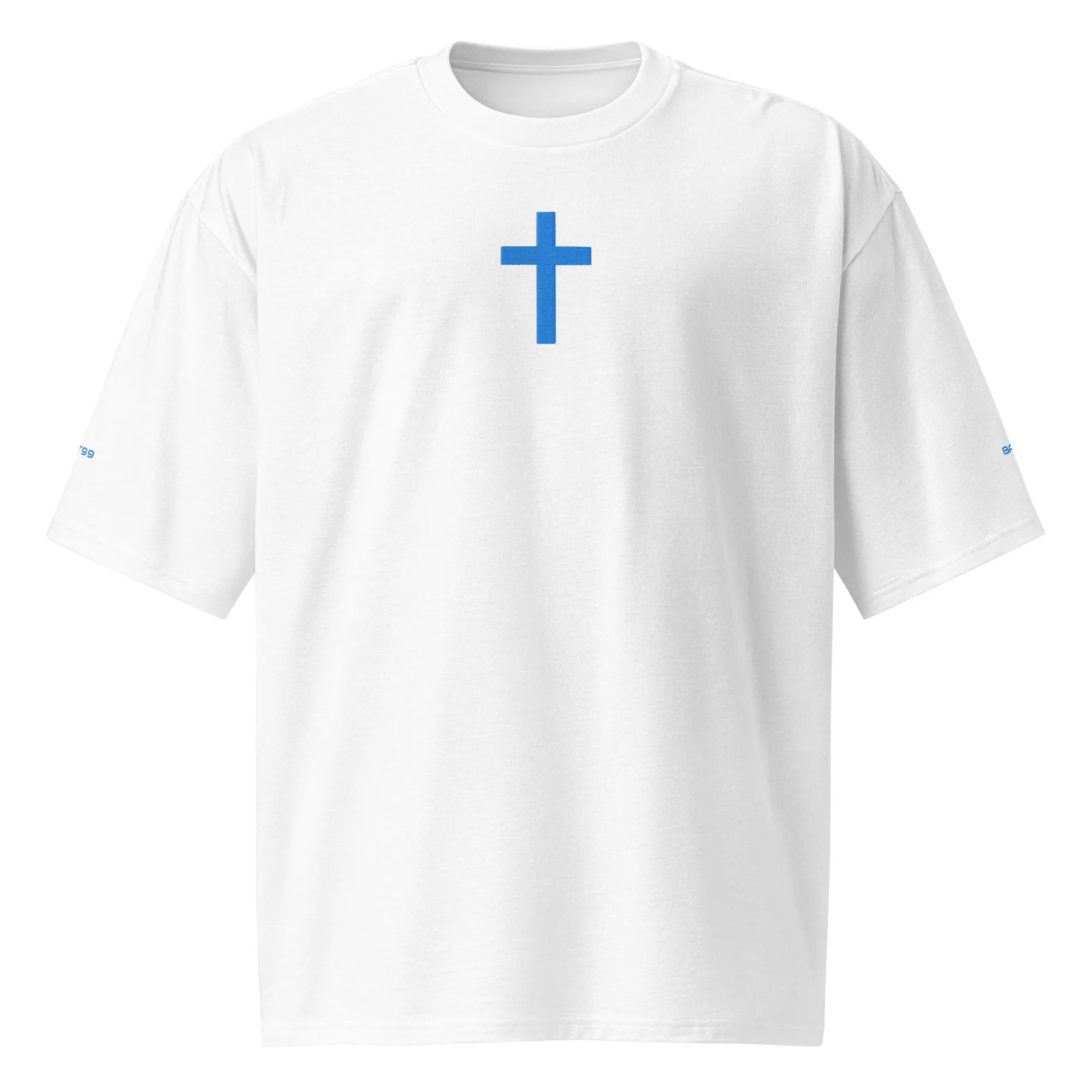 Bask | Blue Cross | Oversized heavyweight t-shirt