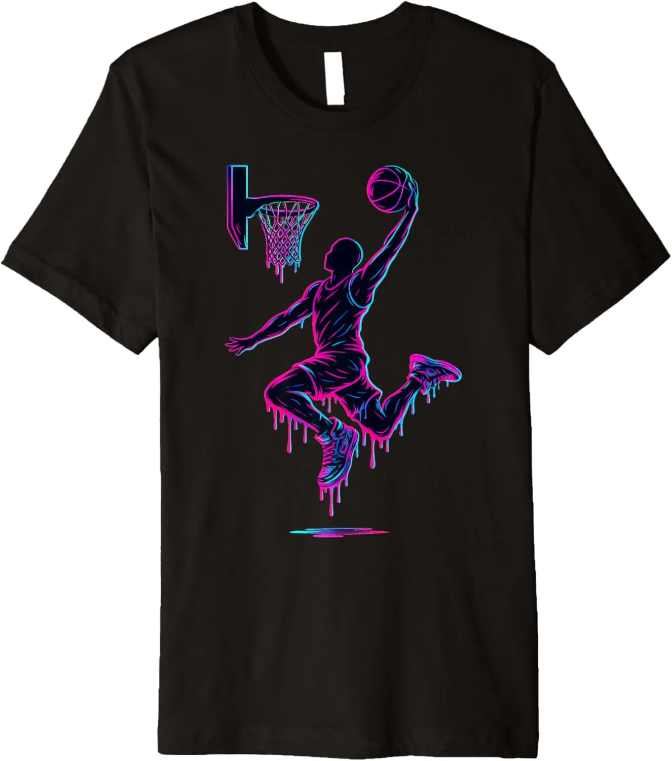 Basketball Drip For Boys Girls Youth Drip Basketball Dunk Premium T-Shirt