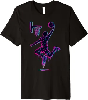 Basketball Drip For Boys Girls Youth Drip Basketball Dunk Premium T-Shirt