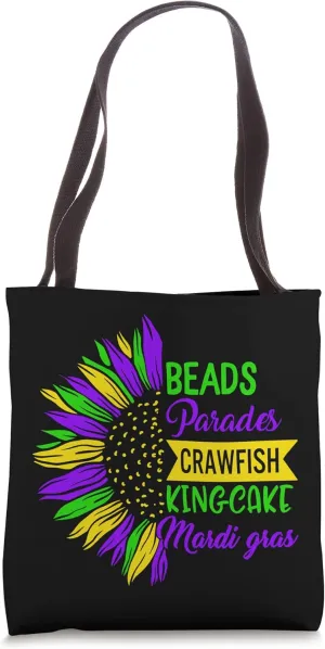 Beads Parades Crawfish Kingcake Mardi Gras Crayfish Festival Tote Bag