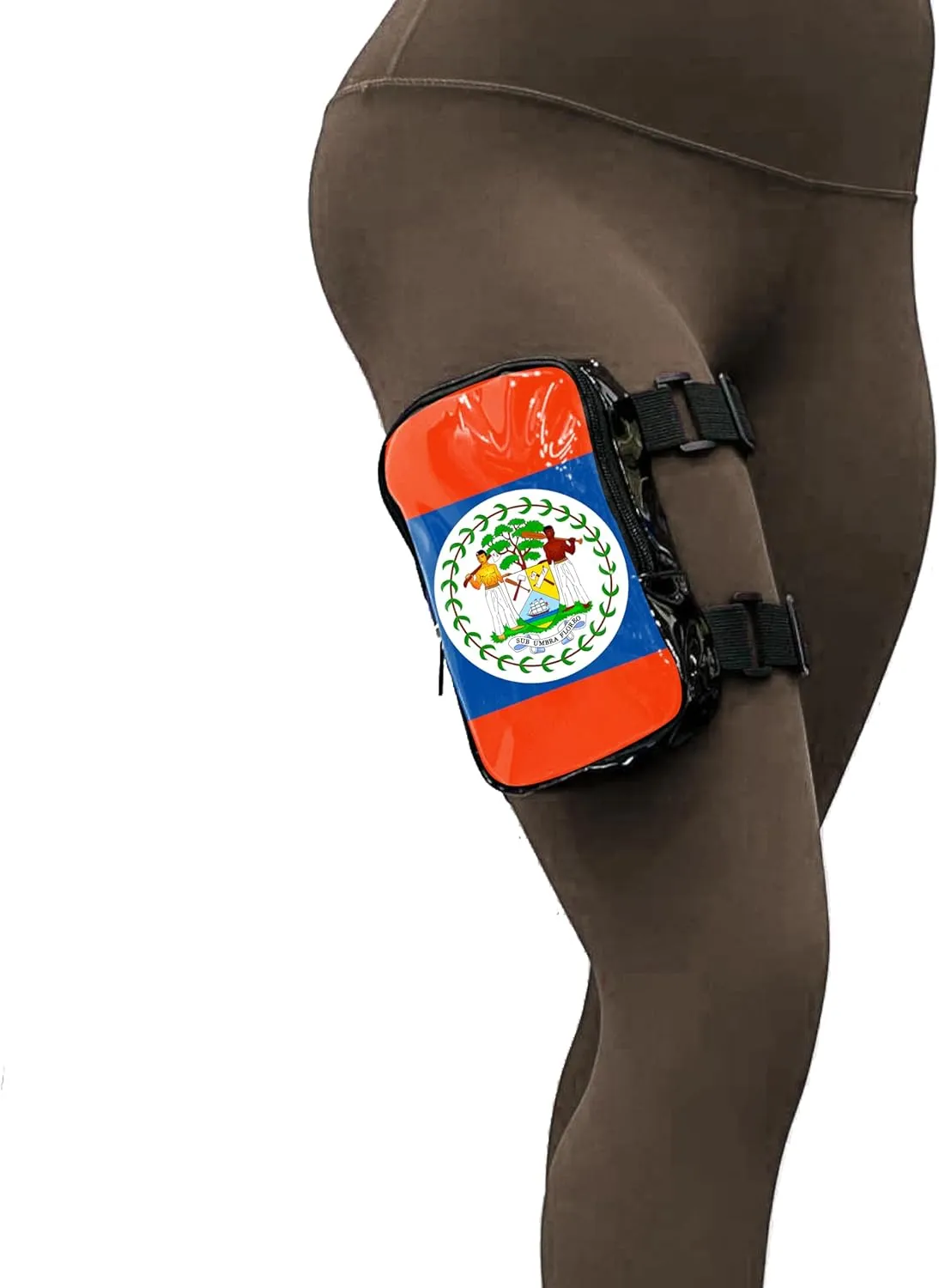 Belize Flag Thigh Bag | Leg Harness for Women | Outdoor Waist Pouch | Carnival Hiking Travel Fanny Pack with Adjustable Straps | Belize