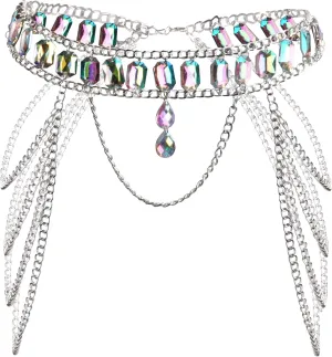 Belly Chain Gemstone Decor Waist Chain Body Chain For Women Festival Rave Party Accessories