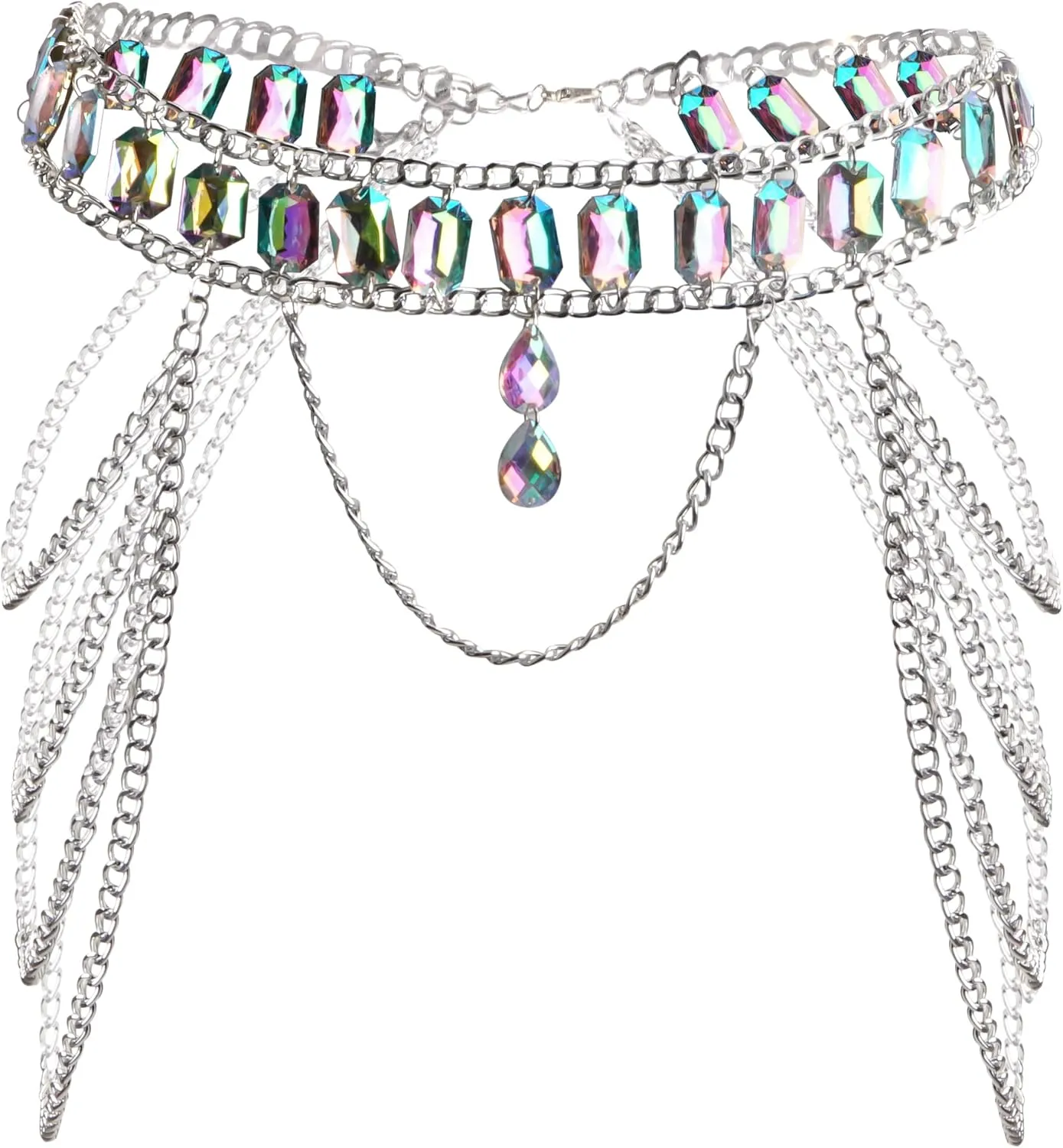 Belly Chain Gemstone Decor Waist Chain Body Chain For Women Festival Rave Party Accessories