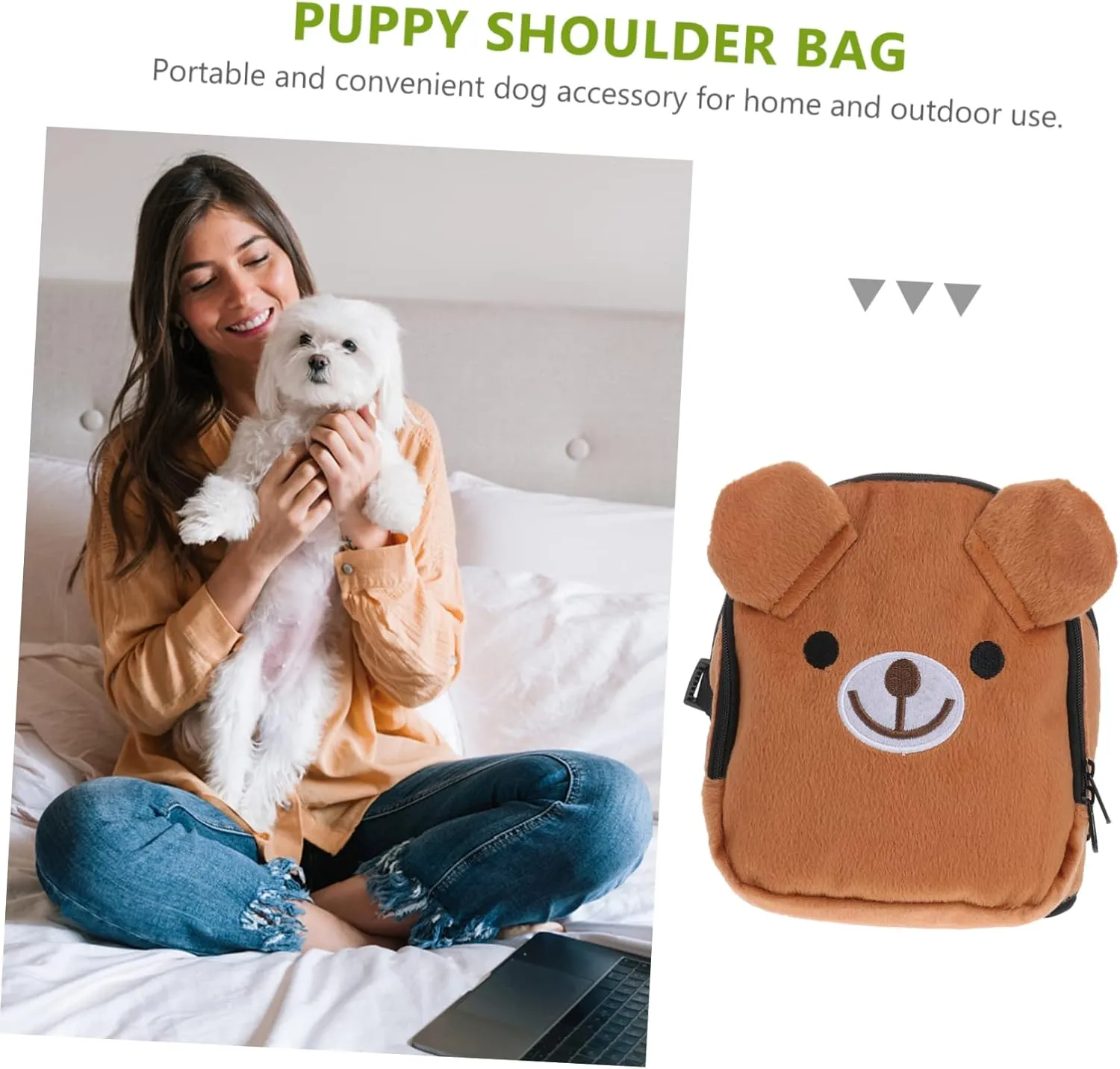 BESPORTBLE Pet Backpack Carrier Dog Shoulder Bag Multifunction Dog Harness Brown Bear Pet Travel Solution