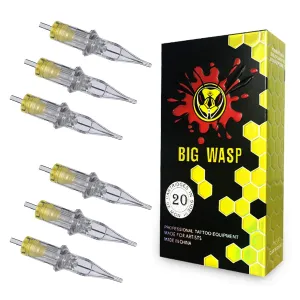BIGWASP 4th Generation Premium 1213RS Tattoo Needle Cartridges #12 Standard 13 Round Shader (13RS) 20Pcs