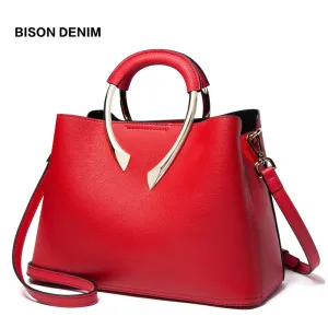 BISON DENIM Ladies' Genuine Leather Handbag