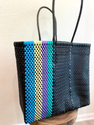 Black/Multi Woven Tote