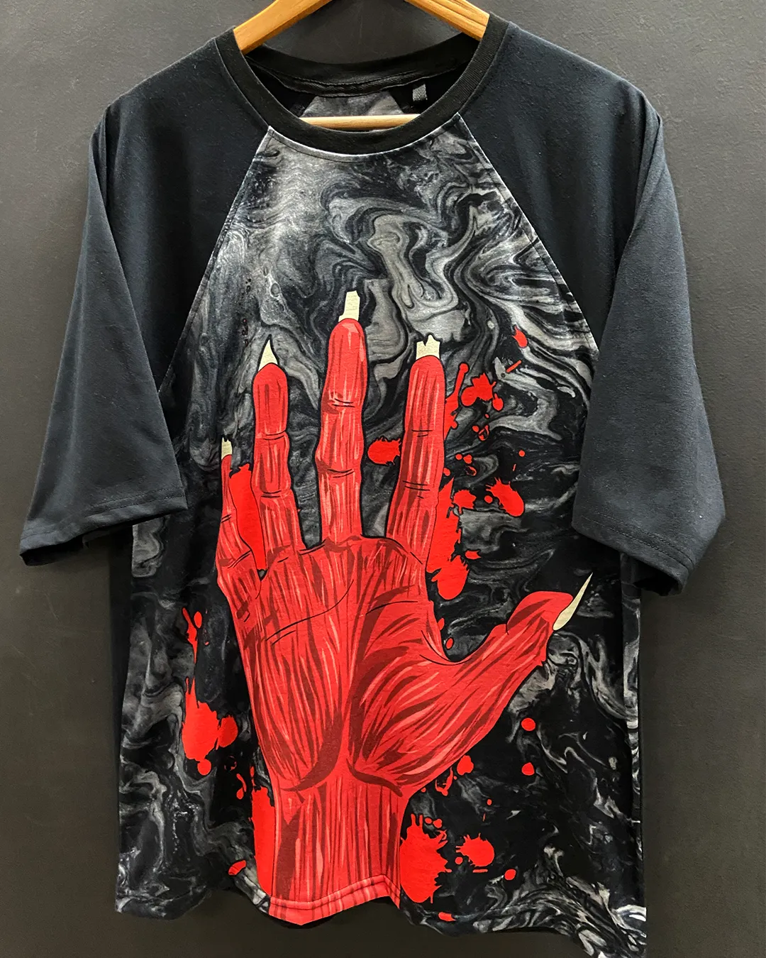 Bloody Claw Oversized Raglan T-shirt