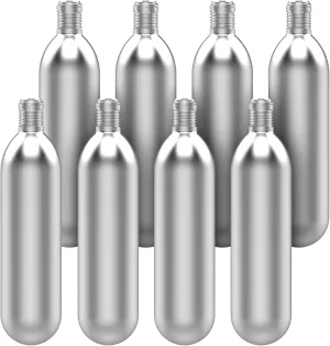 Blue Flag Argon Gas Capsules (24 Packs) - Wine Preservation Compatible with Mainstream Systems - Silver Aluminum Cylindrical Capsules