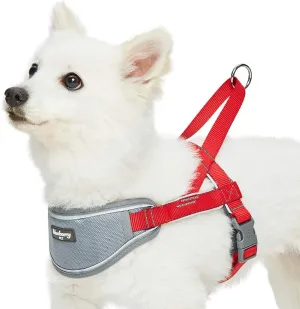 Blueberry Pet 8 Colors Soft & Comfy 3M Reflective Strips Padded Dog Harness Vest, Chest Girth 30" - 38.5", Red, Large, Nylon Adjustable Training Harnesses for Dogs