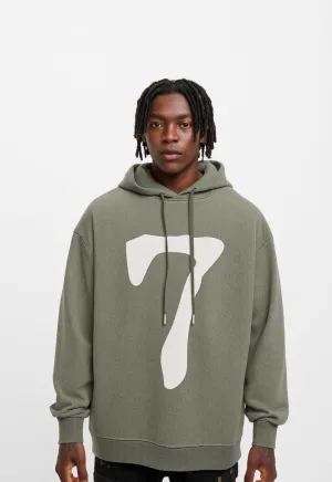 Bold 7 Oversized Olive Green Hoodie