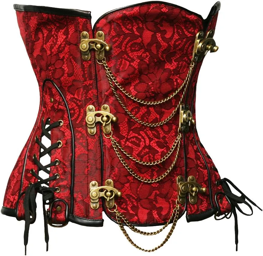 bslingerie® Gothic Steampunk Heavy Duty Waist Cincher Underbust Corset