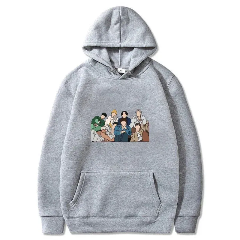 BTS Solid Graffiti Printed Sweatshirt