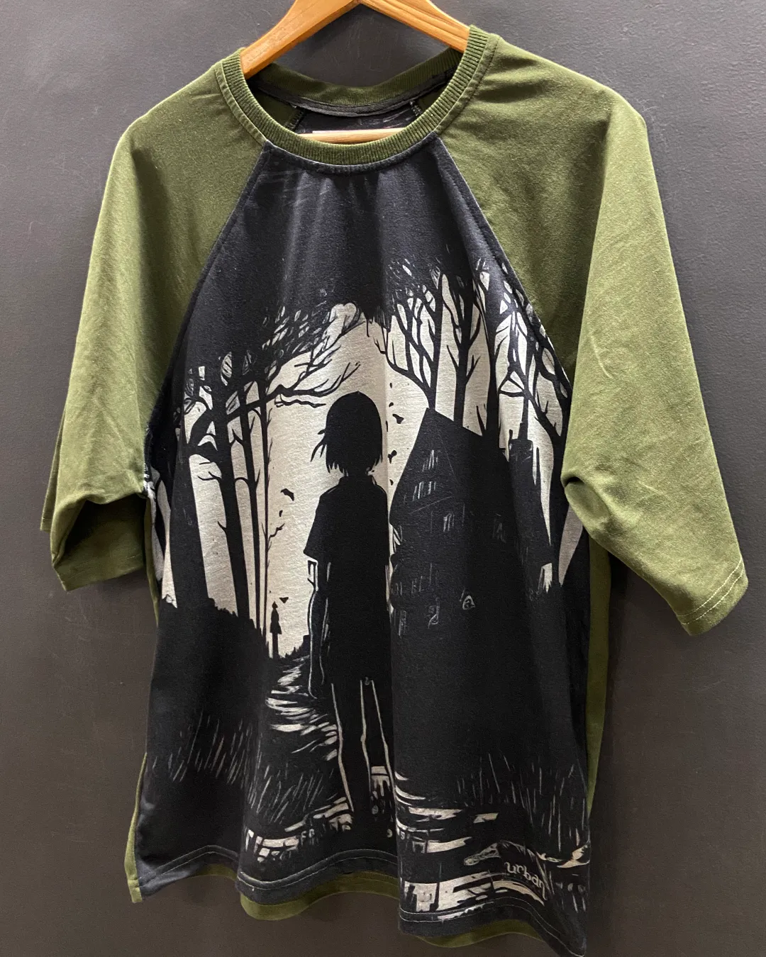 Cabin in Woods Oversized Raglan T-shirt