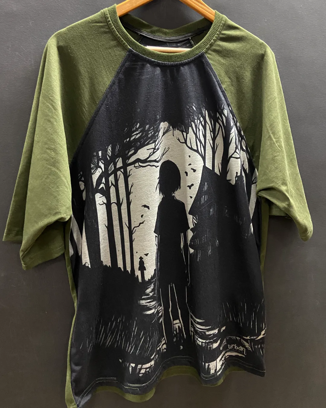 Cabin in Woods Oversized Raglan T-shirt
