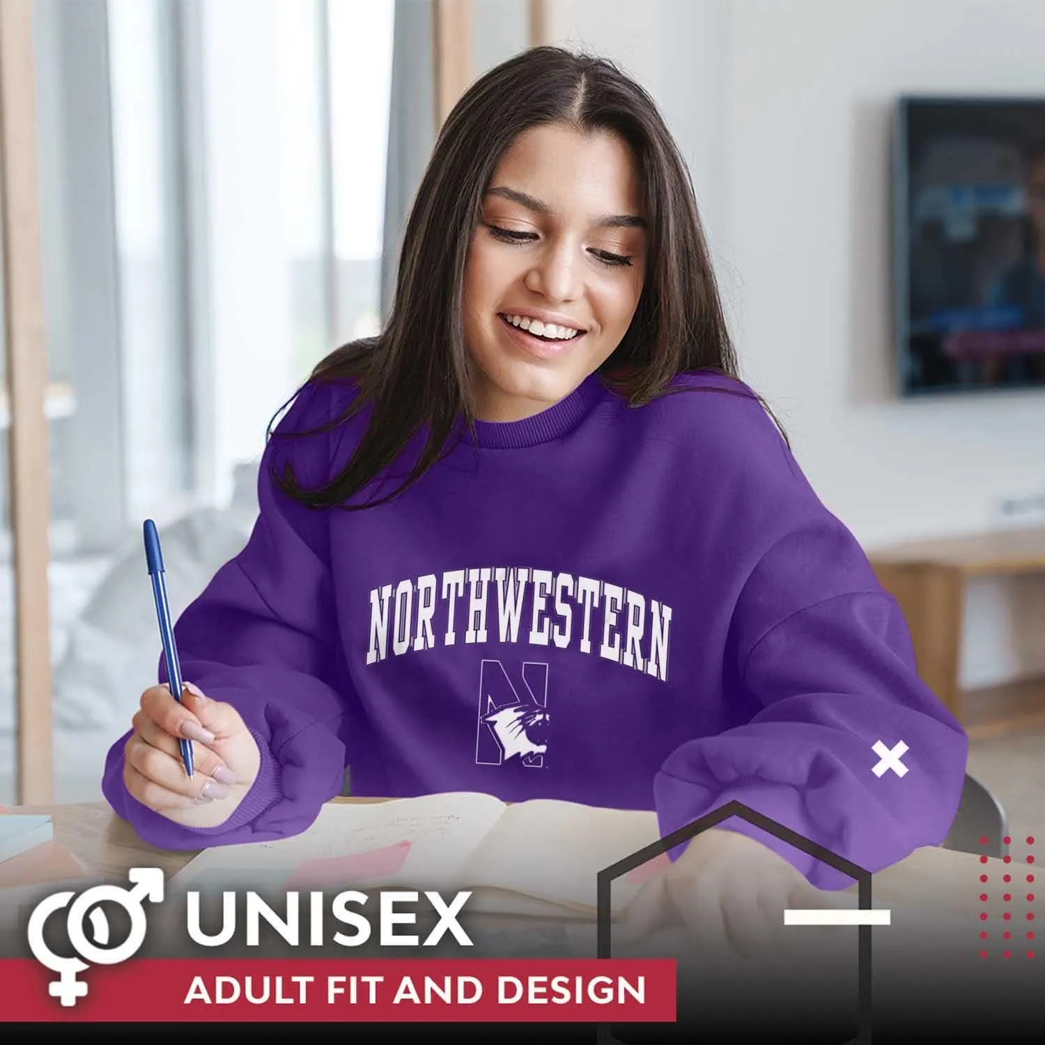 Campus Colors Adult Arch & Logo Soft Style Gameday Crewneck Sweatshirt