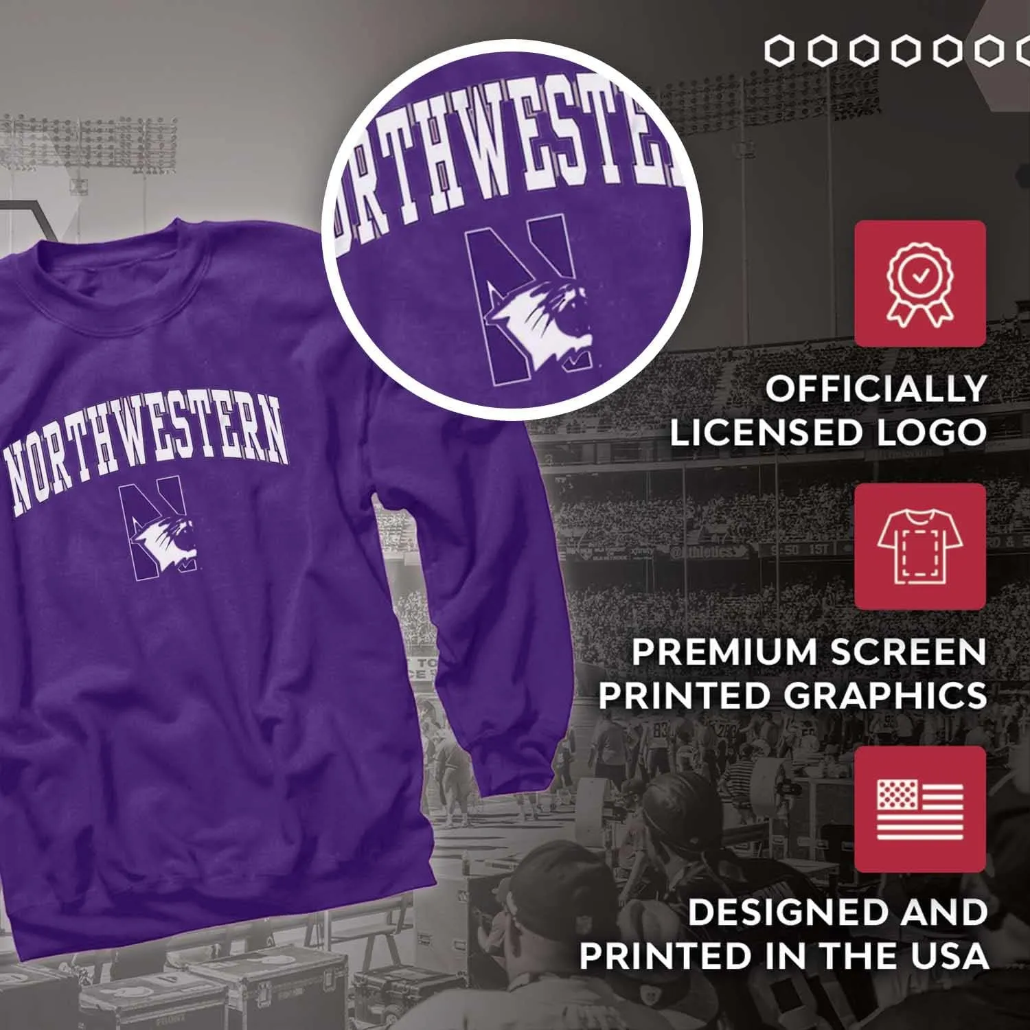 Campus Colors Adult Arch & Logo Soft Style Gameday Crewneck Sweatshirt