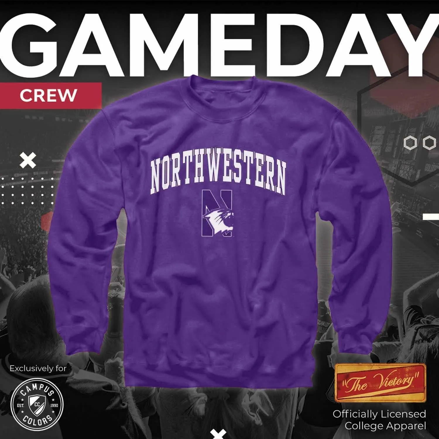 Campus Colors Adult Arch & Logo Soft Style Gameday Crewneck Sweatshirt
