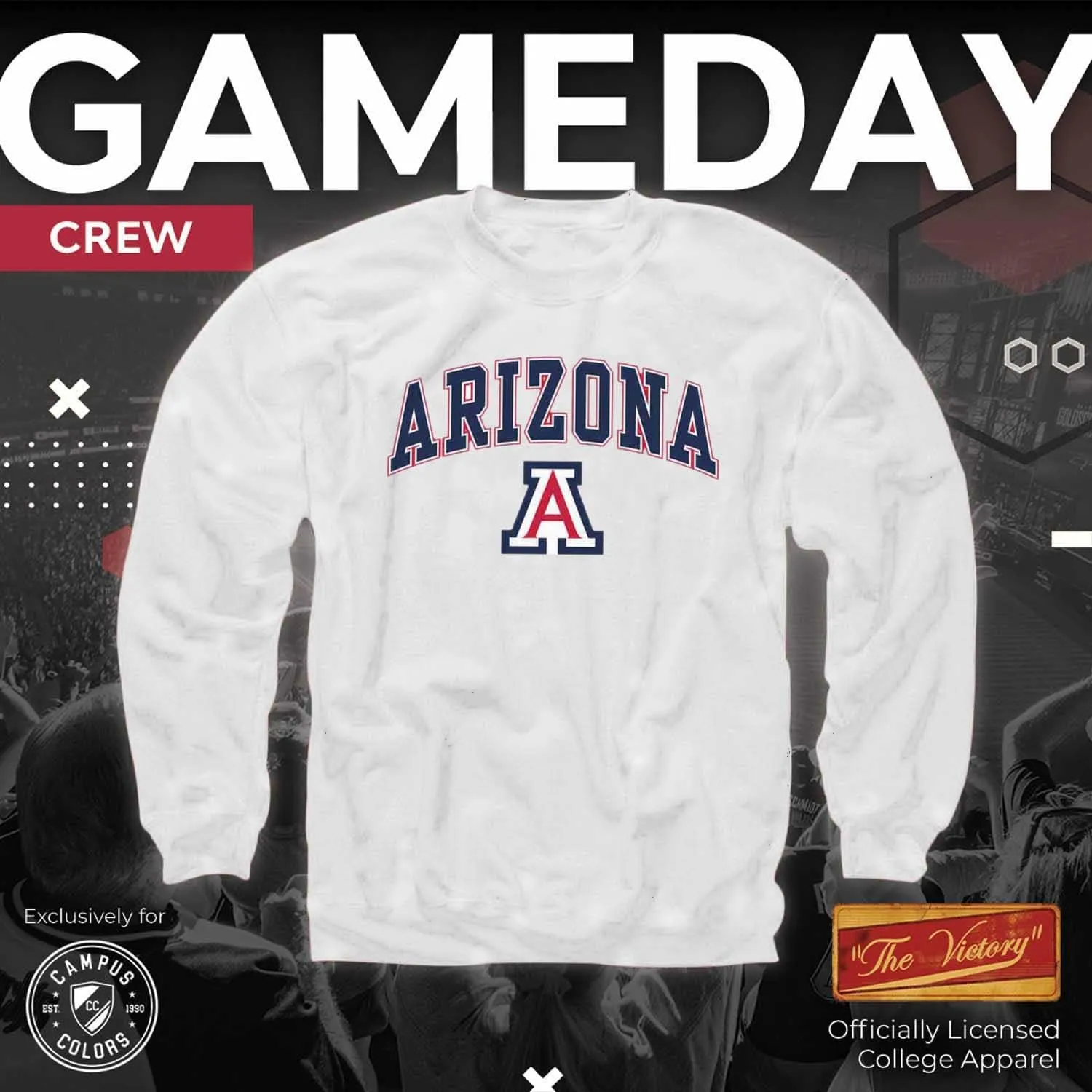 Campus Colors Adult Arch & Logo Soft Style Gameday Crewneck Sweatshirt