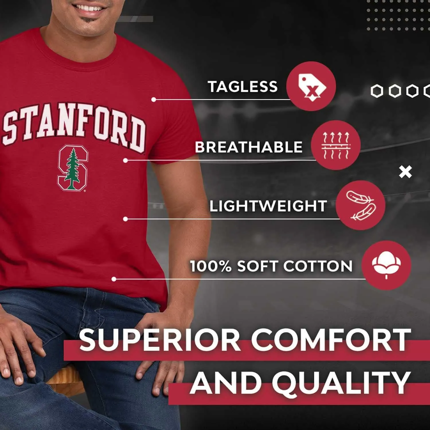 Campus Colors NCAA Adult Gameday Cotton T-Shirt