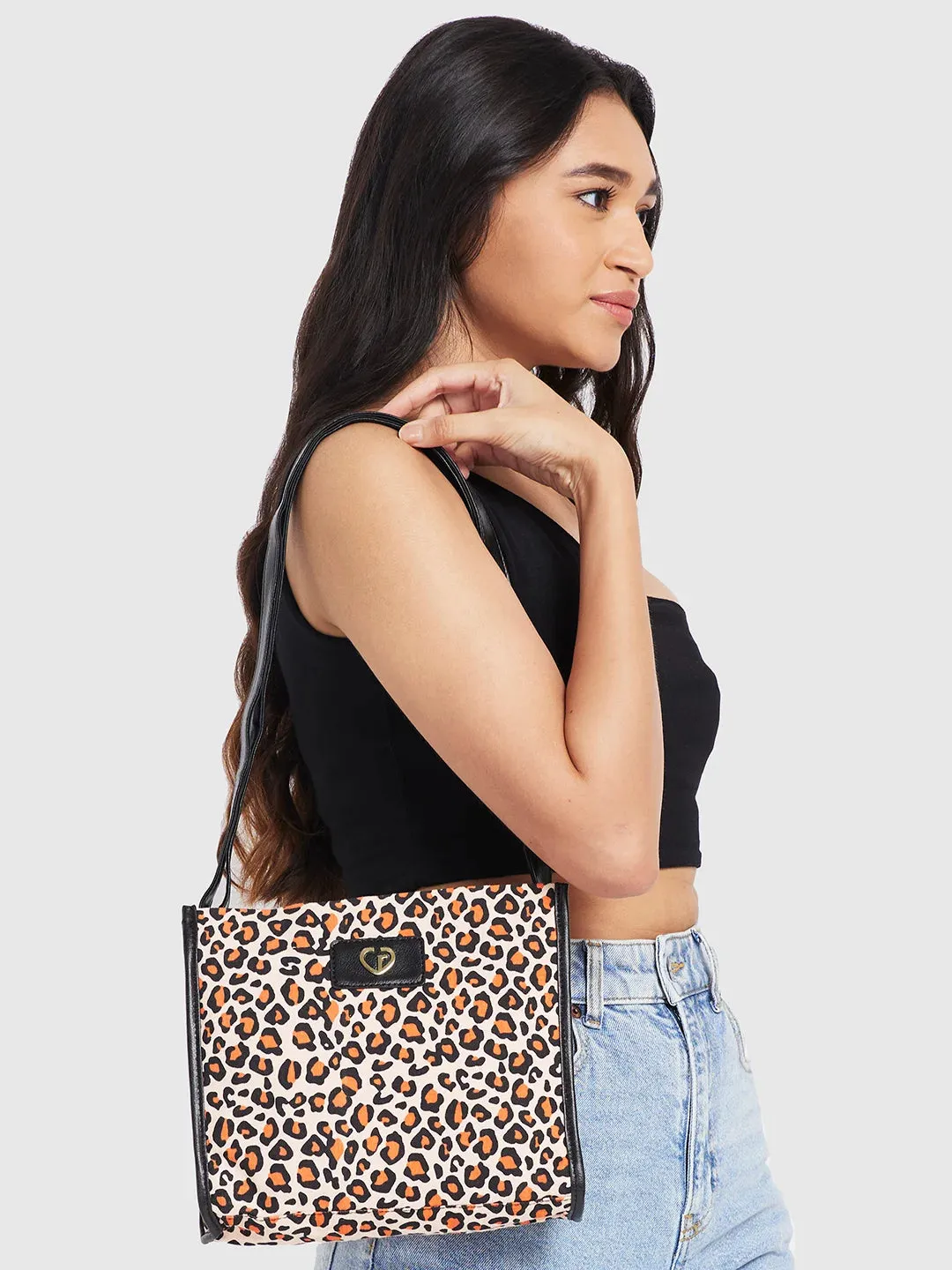 Caprese Karel Medium Orange Sling Bag