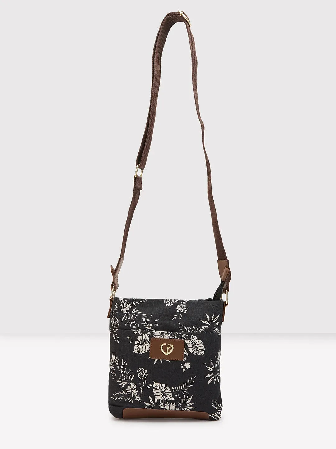 Caprese Kendall Medium Black Sling Bag