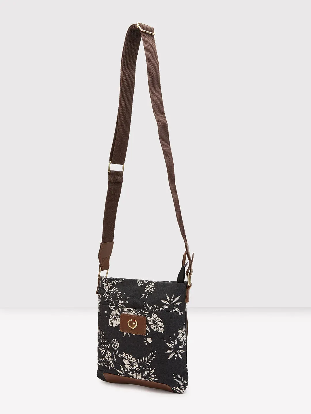 Caprese Kendall Medium Black Sling Bag