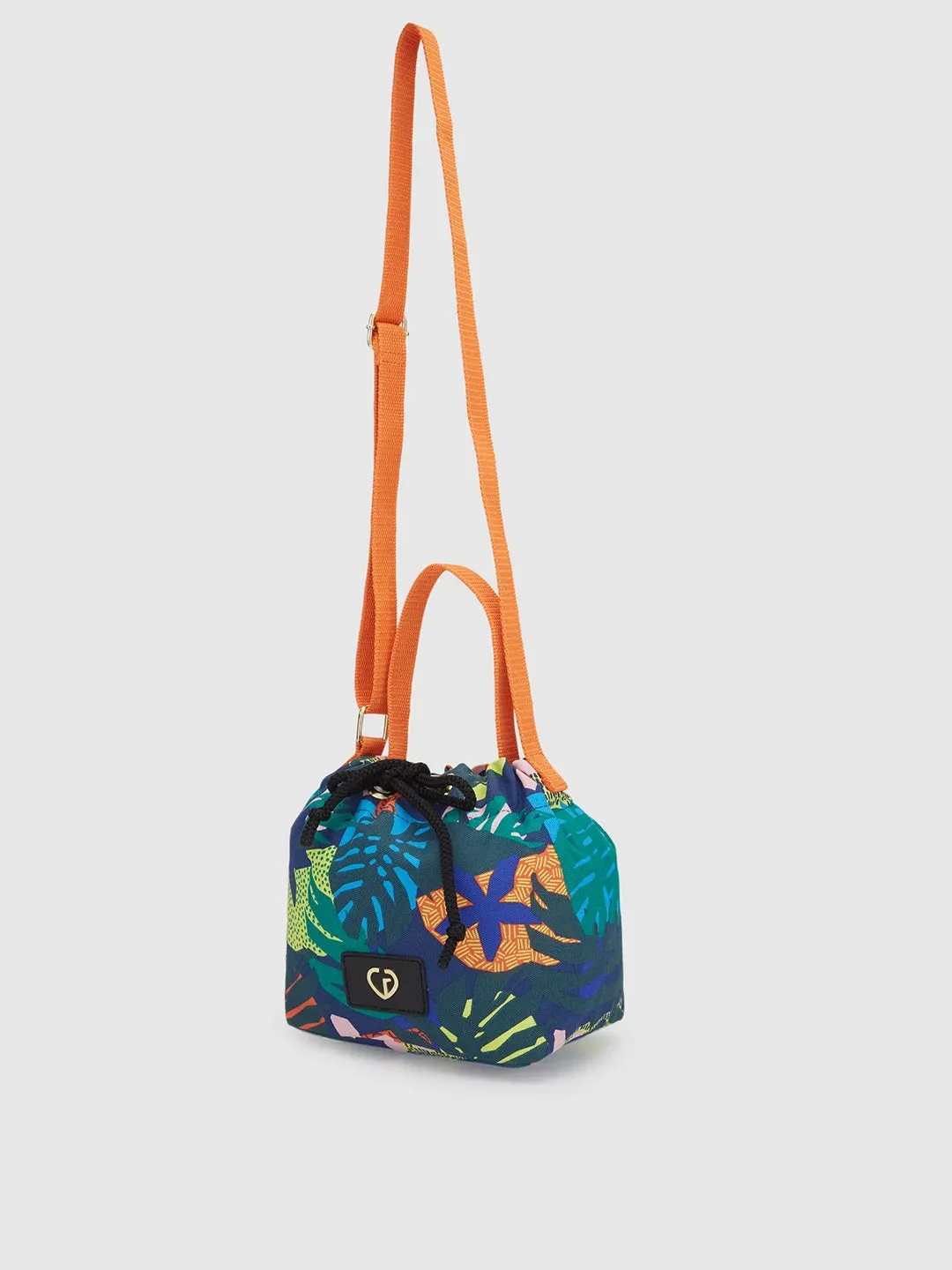 Caprese Octavia Small Indigo Drawstring Sling Bag