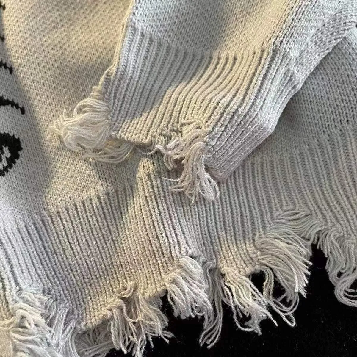 Cartoon Anime Knitted Sweater Men Winter Oversized Men's Rock Hip Hop Rap Pullover Women Jumper Ugly Sweater