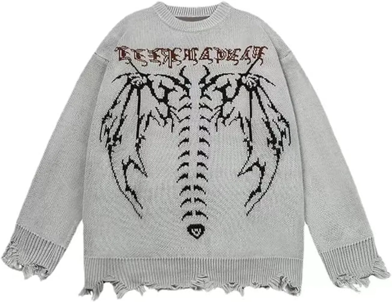 Cartoon Anime Knitted Sweater Men Winter Oversized Men's Rock Hip Hop Rap Pullover Women Jumper Ugly Sweater