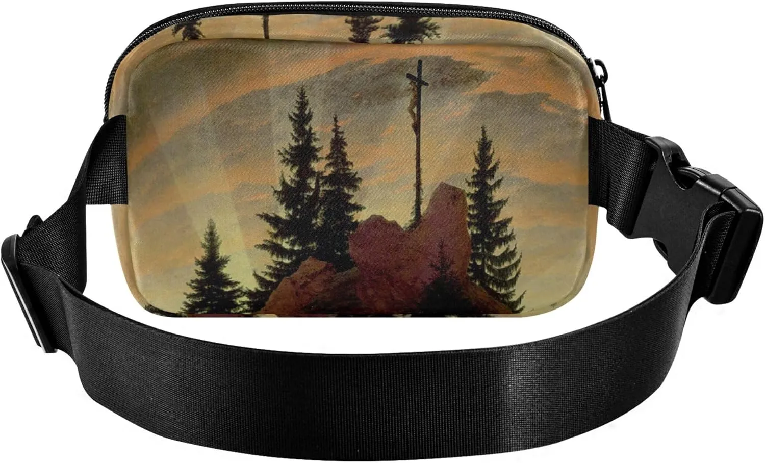 Caspar David Friedrich Das Kreuz Im Gebirge Fanny Pack for Women Bright Color Anti Belt Bag Waterproof Waist Pack for Women
