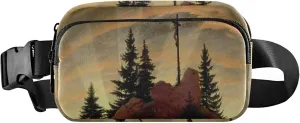 Caspar David Friedrich Das Kreuz Im Gebirge Fanny Pack for Women Bright Color Anti Belt Bag Waterproof Waist Pack for Women