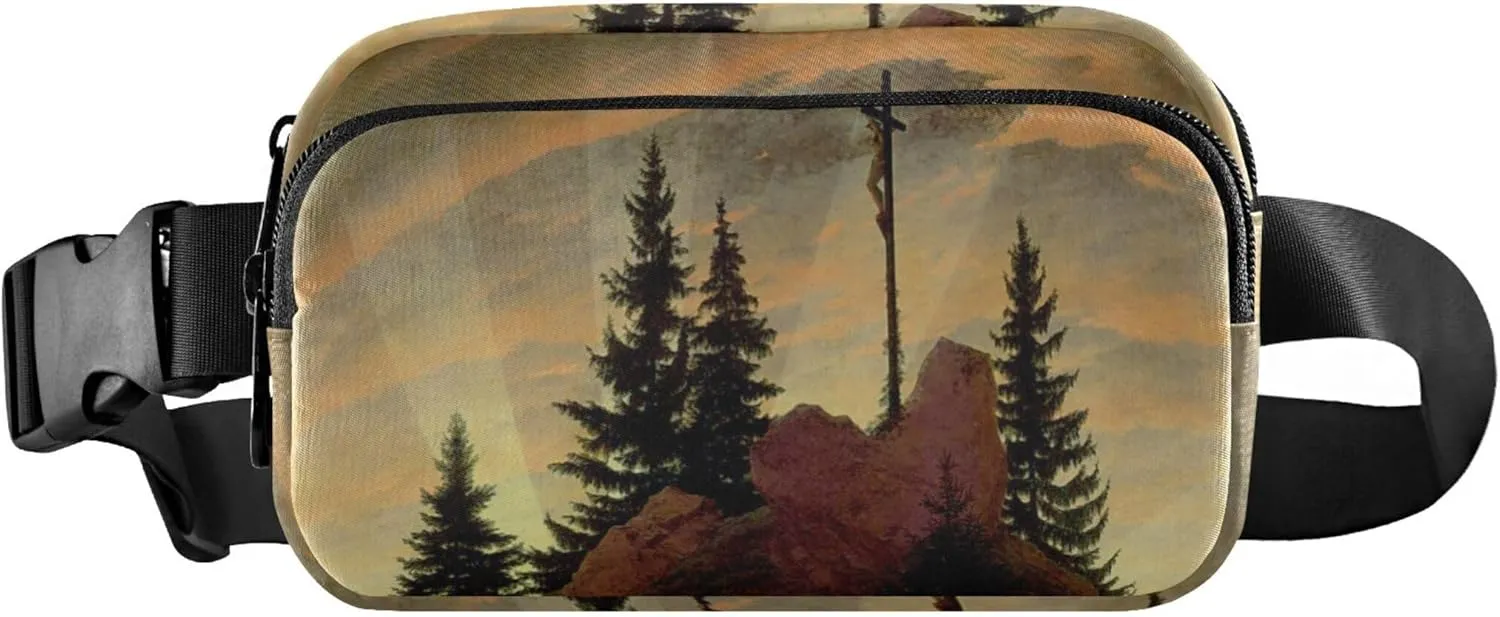 Caspar David Friedrich Das Kreuz Im Gebirge Fanny Pack for Women Bright Color Anti Belt Bag Waterproof Waist Pack for Women