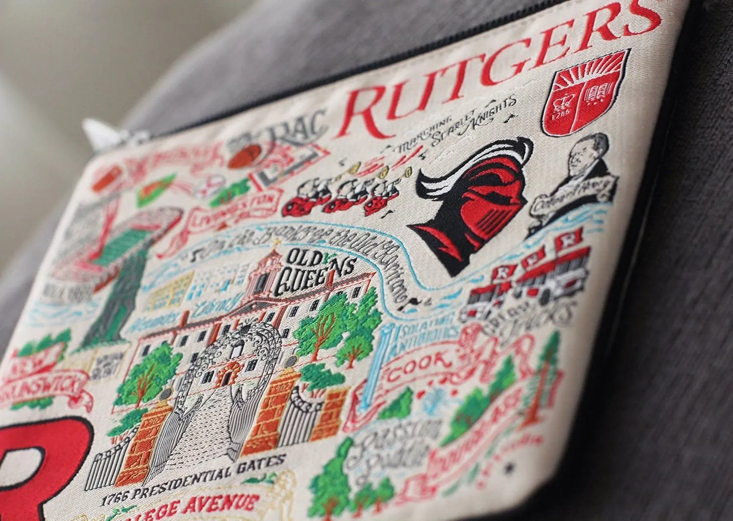 Catstudio Collegiate Zipper Pouch, Rutgers University Travel Toiletry Bag, Ideal Gift for Alumni, Makeup Bag, Dog Treat Pouch, or Travel Purse