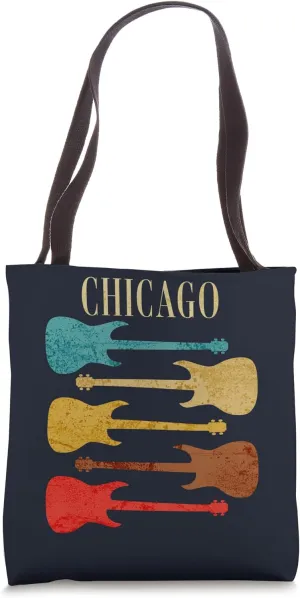 Chicago Concert Rock Music Festival Guitars Illinois Band IL Tote Bag
