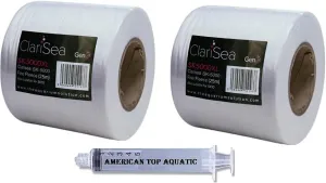 ClariSea SK-5000XL Replacement 6" Roll Fine Fleece XL (Gen 2) (Two Packs) Plus American Top Aquatic Syringe - Does Not Work with Clarisea 3000 Model. Clarisea 5000