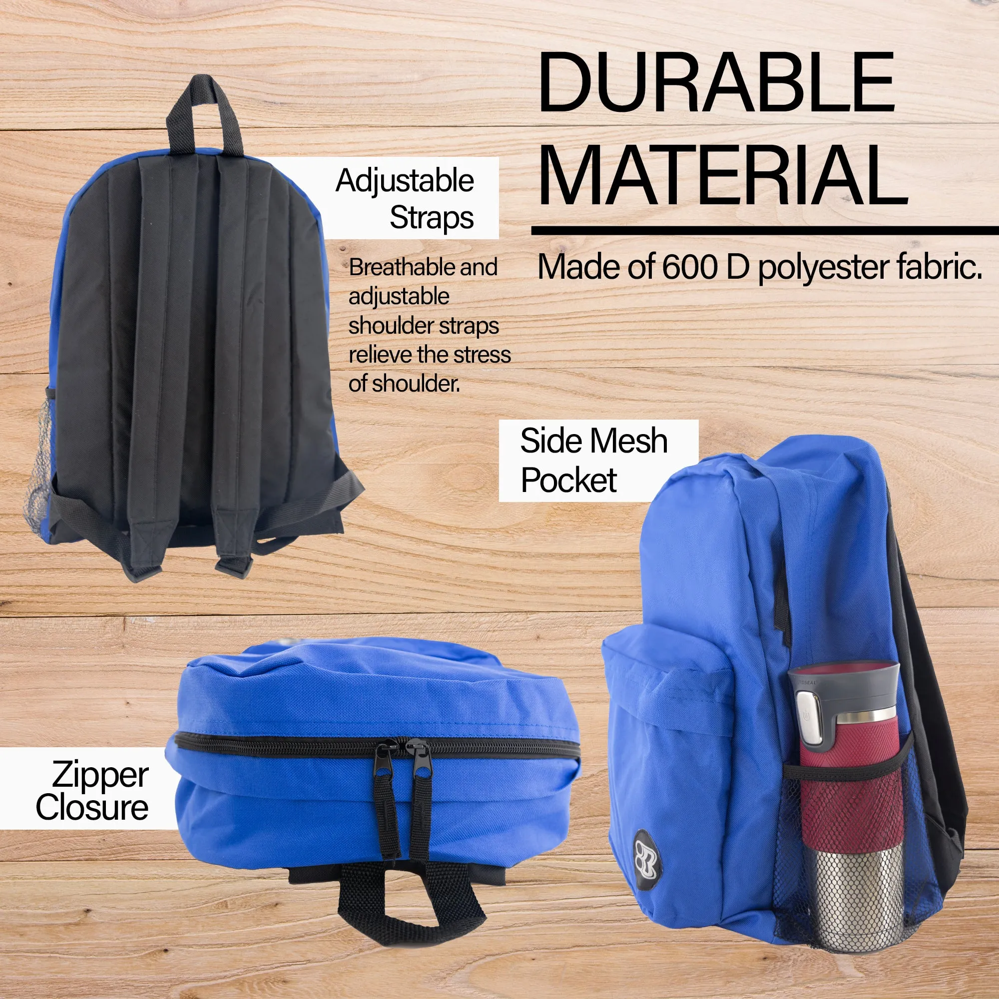 Classic 17" Blue Backpack