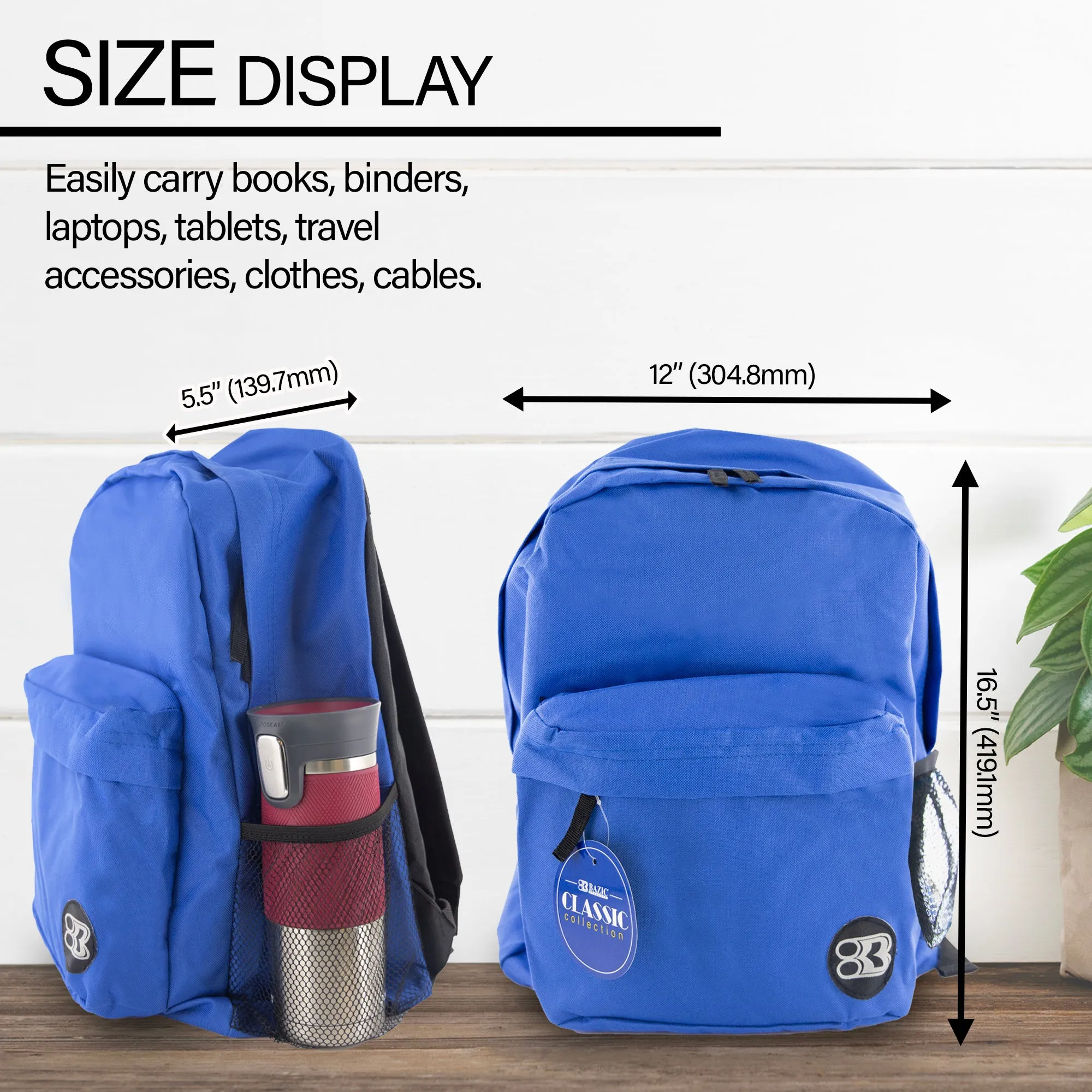 Classic 17" Blue Backpack