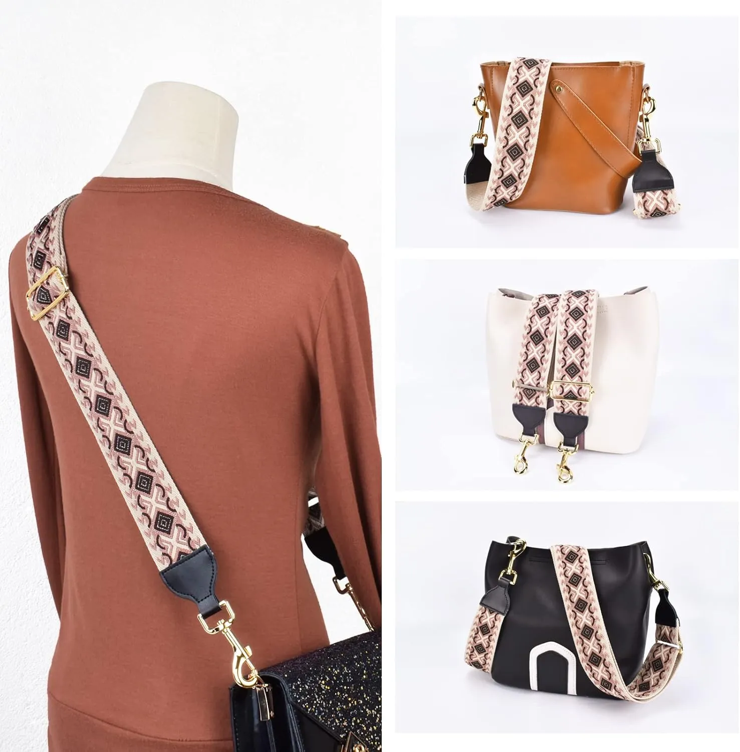 CLOUDMUSIC Handbag Strap Replacement Crossbody Strap Purse Strap for Women Girls