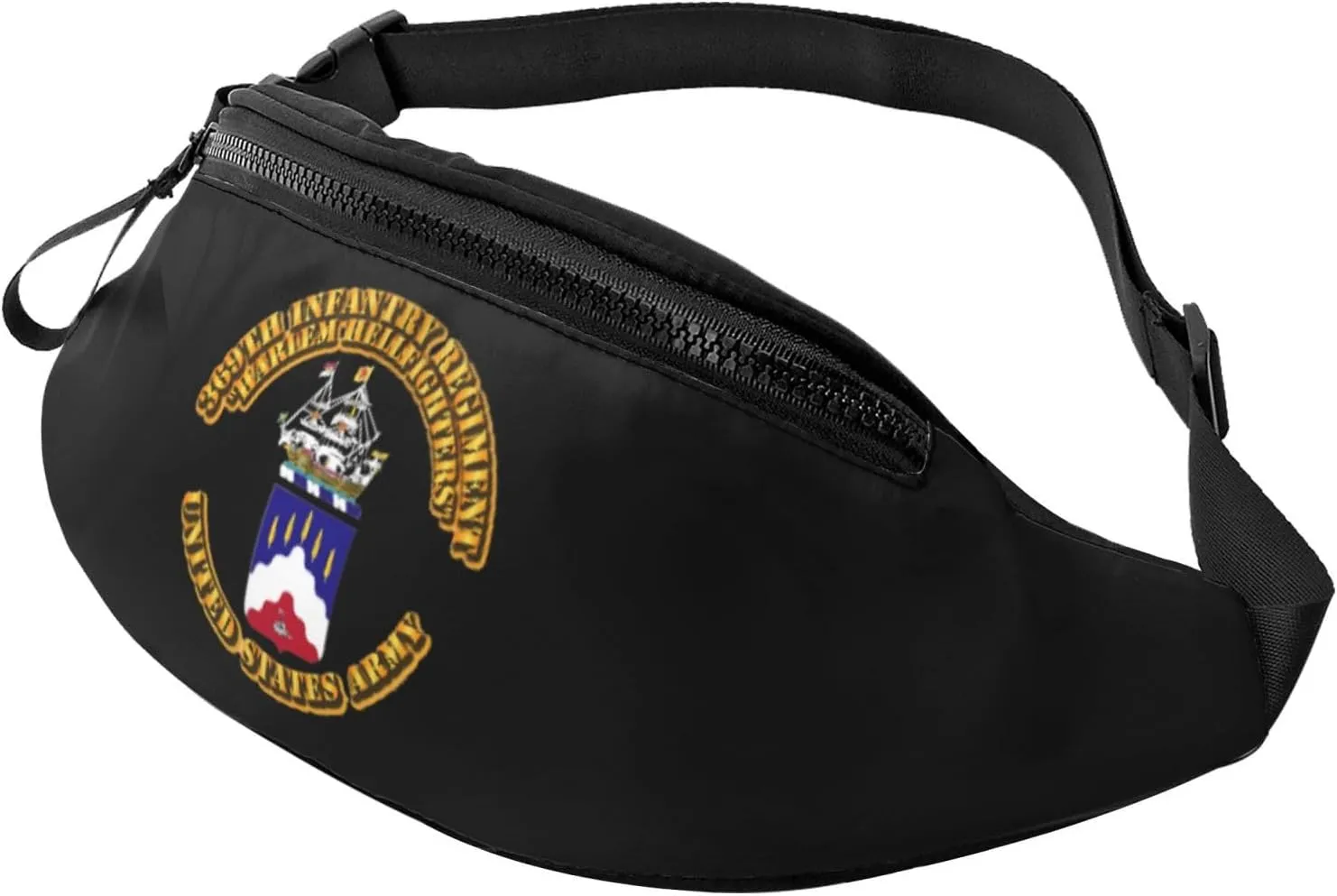 Coa - 369th Infantry Regiment - Harlem Hellfighters Men's and women's fanny packs, teen fashion fanny packs for travel, running, hiking