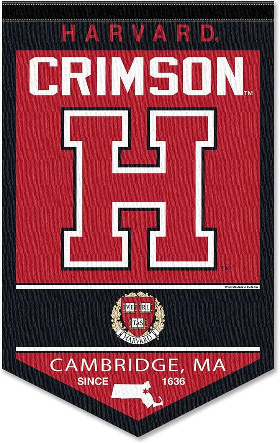 College Flags & Banners Co. Harvard Crimson Heritage History Banner Pennant