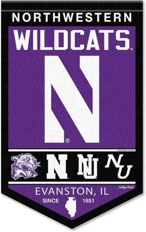 College Flags & Banners Co. Northwestern Wildcats Heritage History Banner Pennant