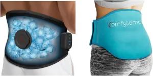 Comfytemp Auto Air Compression Cold Therapy with Large Back Brace & Ice Bag and Ice Pack for Lower Back Pain Relief, FSA HSA Eligible, Gift for Recovery After Surgery, Men Women Bundles