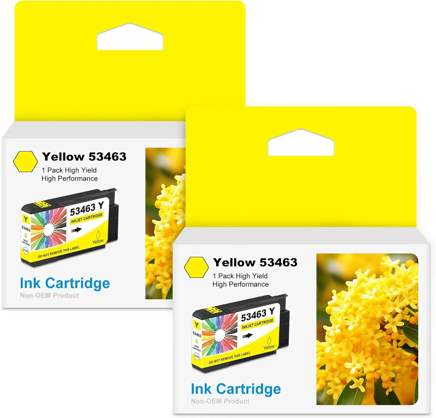 Compatible LX1000 LX2000 Ink Cartridge Replacement for Primera 53463 Yellow Ink Used with Primera LX1000 LX2000 Color Label Printers (2 Pack)