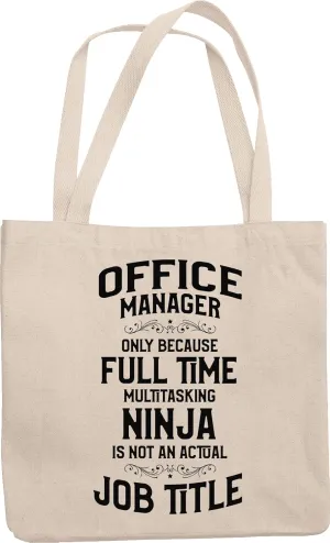 Cool Office Manager Reusable Tote Bag for Supervisor and Director