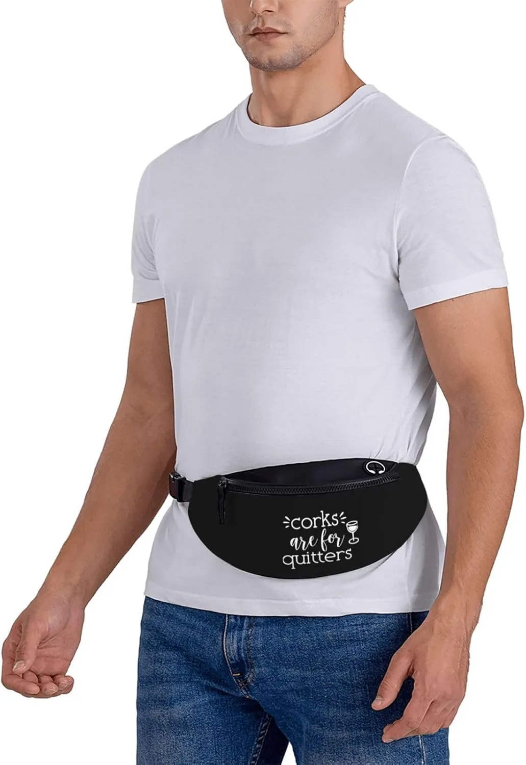 Corks Are For Quitters Unisex Adjustable Waist Bag Outdoor Sports Running Waist Bag Business Travel Phone Bag