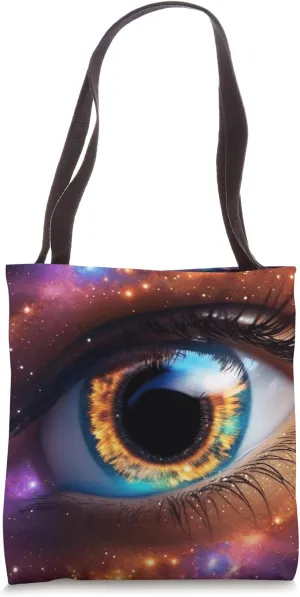 Cosmic Distant Space Trippy Surreal Alien EDM Festival Print Tote Bag