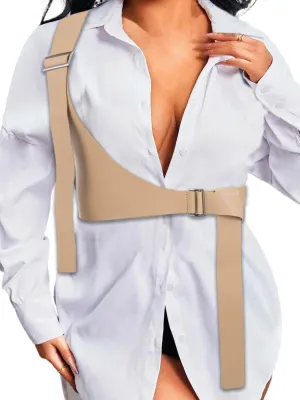 COSYDAYS Plus Size Harness Belts Black Leather Waist Harness Fashion for Woman