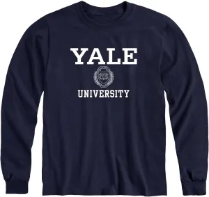 Cotton Long Sleeve T-Shirt with Crest Logo School Color, Unisex